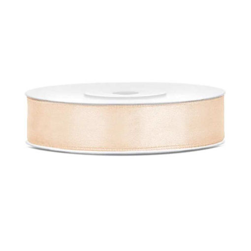 Picture of SATIN RIBBON CREAM 12MM PER METRE